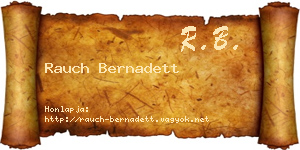 Rauch Bernadett névjegykártya